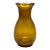 Vintage Minimalist MCM Hand Blown Amber Glass Vase With Bubble Detail For Sale