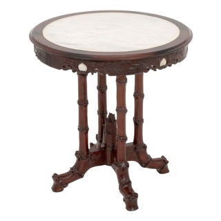 Victorian Chinoiserie Style Mahogany Center Table For Sale