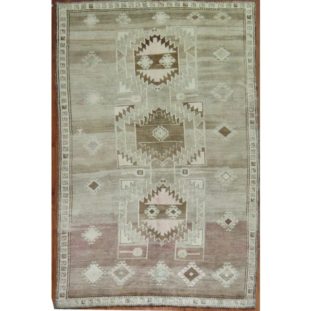 Tribal Mid 20th Century Turkish Rug, 6'9'' X 12'2'' For Sale In New York - Image 6 of 6