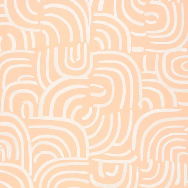 Not Yet Made - Made To Order Sample - Schumacher x BACKDROP New Beat Wallpaper in Light Peach For Sale - Image 5 of 5