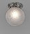 Art Deco Pair of Muller Freres French Art Deco Flush Mounts - 1930s Frosted Glass & Nickeled Bronze For Sale - Image 3 of 10