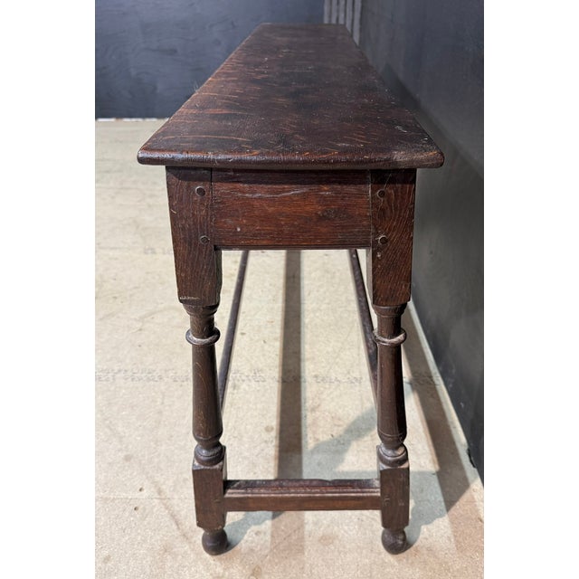 Early 19th Century Long Georgian Oak Joint Stool, 1800 For Sale - Image 5 of 14