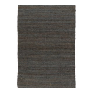 Grey Solid Handwoven Premium Natural Jute Yarn Flatweave Rug 6x9 Ft. For Sale