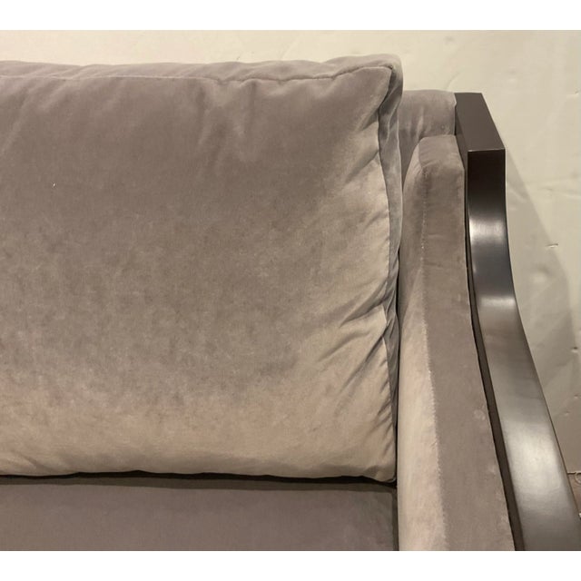 2020s Theodore Alexander Modern Gray Velvet Lido Sofa For Sale - Image 5 of 5