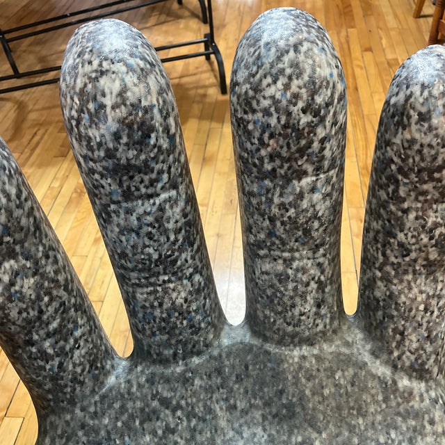 1970's Rotonics Molding Inc Hand Chair Faux Granite Made of Plastic For Sale - Image 4 of 7