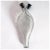 An antique bottle of flattened teardrop shape with twin flasks and spouts with cork stoppers. Etched with a flowerhead....