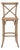 Parisienne Bar Stool with Rattan Seat - Linen / Natural Oak Frame For Sale