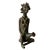 Metal Vintage Benin Bronze Sculpture of a Seated Female W/Jar Nigeria A For Sale - Image 7 of 7