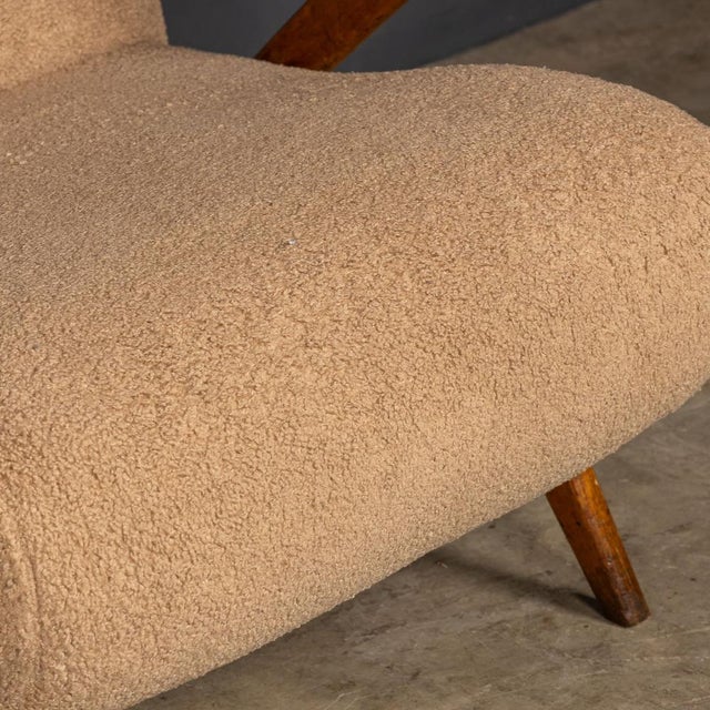 20th Century Italian Sofa and Armchairs in Toffee Bouclé by Paulo Buffa, 1950s, Set of 3 For Sale - Image 11 of 18