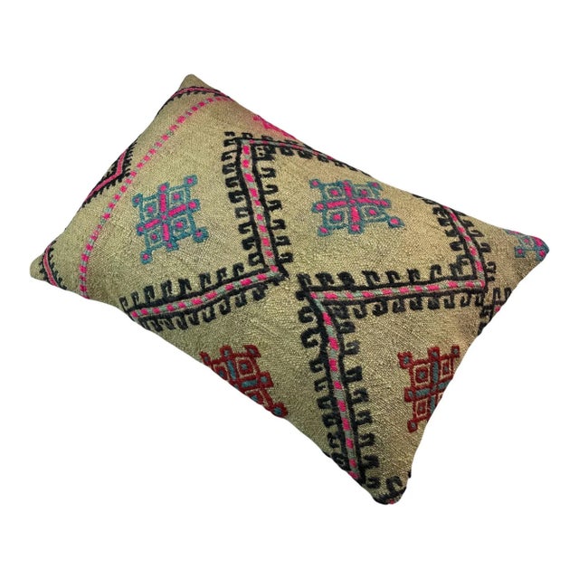 Textile Vintage Anatolian Kilim Cushion Cover For Sale - Image 7 of 11
