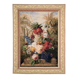 Bouquet Exotique Loom Woven Tapestry - 190 X 142 Cm (6'3" X 4'8") - Requires Rod Size 3 For Sale