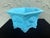 Fenton Art Glass Company Vintage Fenton Blue Satin Glass Footed Jardiniere Cachepot Planter For Sale - Image 4 of 8