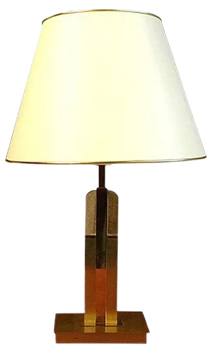 French Brass Table Lamp, 1960s