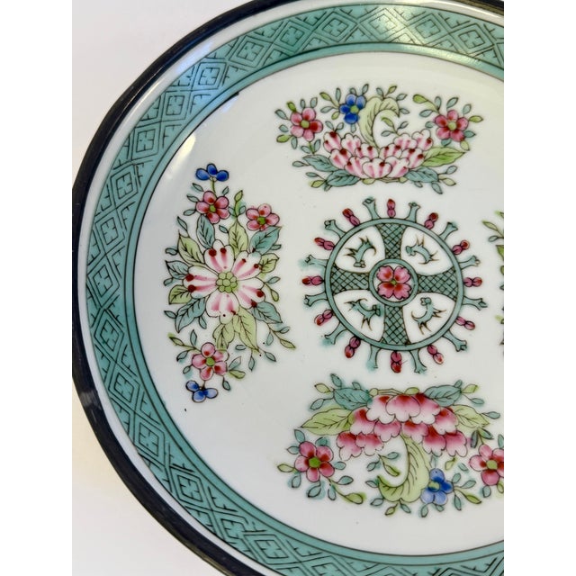 Vintage Hand-Painted Japanese Cherry Blossom Bowl For Sale - Image 4 of 5