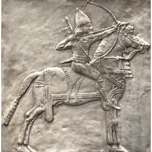An antique bas-relief produced by the Ateliers d'art Moulage et Chalcographie in Paris in 1900. This plaster bas-relief is...