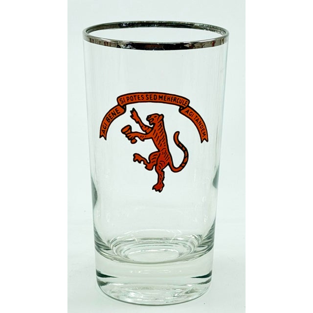 Orange Vintage Princeton University Tiger Inn Cocktail Glasses - 8 Highballs, 4 Old Fashioned Glasses For Sale - Image 8 of 9
