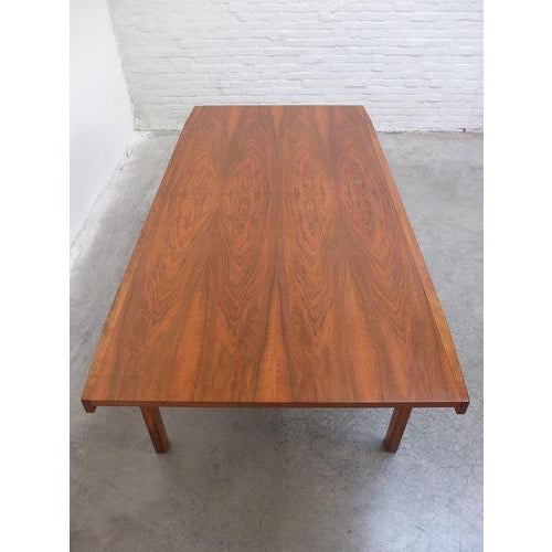 Walnut Abstracta Dining Set by Jos De Mey for Van Den Berghe-Pauvers, 1960s, Set of 9 For Sale - Image 5 of 17
