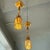 Pair of Arts & Crafts Stain Glass and Brass Pendant Lights For Sale - Image 4 of 9