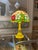 Victorian Late 20th Century Nitro-Chartreuse Floral Study Bespoke Tiffany Style Accent Lamp For Sale - Image 3 of 4