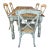 French Country, Rustic European , Shabby Chic Dining Table With Six Chairs For Sale