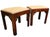 This Pair of Vintage W & J Sloane Ming-Style Hardwood Benches with Corner Spandrels, recently reupholstered, is a linear...