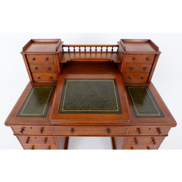 Antique Victorian Dicken's Desk in Oak, 1860 For Sale - Image 6 of 10