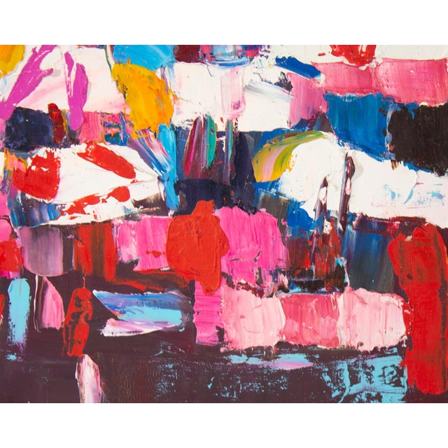 Abstract Oil on Canvas Abstract Painting by Sidney Smiley For Sale - Image 3 of 8