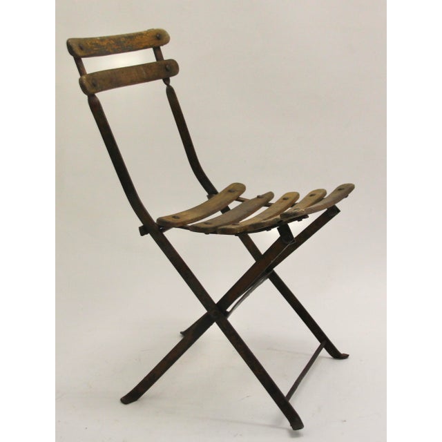 Wood French Childrens Garden Folding Chair, 1930s For Sale - Image 7 of 7