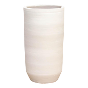 Modern Santorini Chalk White Clay Planter