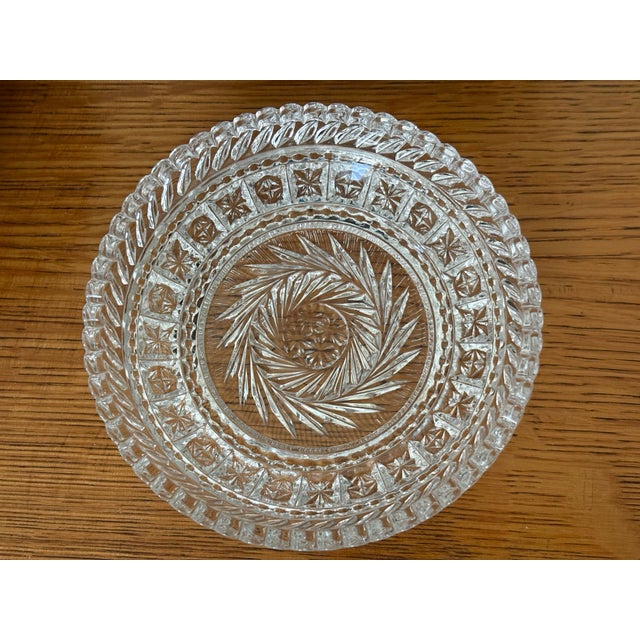 French Country Vintage Midcentury Cut Glass Bowls, Set of Four For Sale - Image 3 of 9