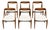 Walnut Mid Century Style Dining Chairs - 6 For Sale