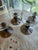 Libbey Glass Co. Vintage Mid-Century Modern Libbey Two Tone Tawny Brown Tulip Goblets 5.75" Set of 4 For Sale - Image 4 of 5