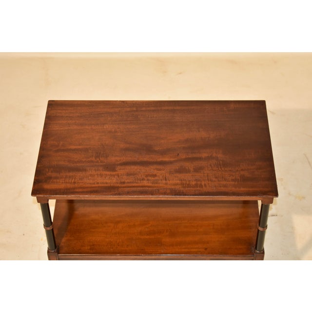 Beacon Hill Collection Inlaid Mahogany Tiered Side Table, Circa 1960's For Sale - Image 9 of 13