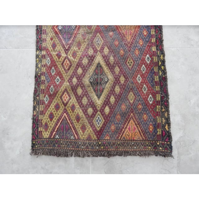Handwoven Anatolian Turkish Oushak Braided Kilim Rug For Sale In Philadelphia - Image 6 of 8