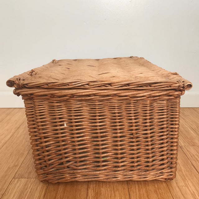 Vintage French Wicker Picnic Basket Chairish