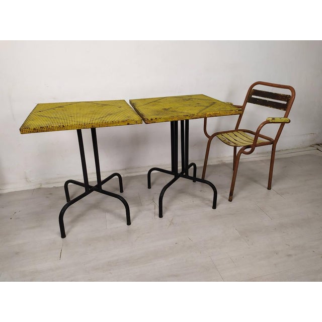 Vintage Garden Bistro Table in the Style of Mathieu Matégot, 1960s For Sale - Image 3 of 15