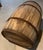 Late 20th Century Antique Oak Barrel Weathered Staves Forged Iron Bands Farmhouse Primitive For Sale - Image 5 of 7