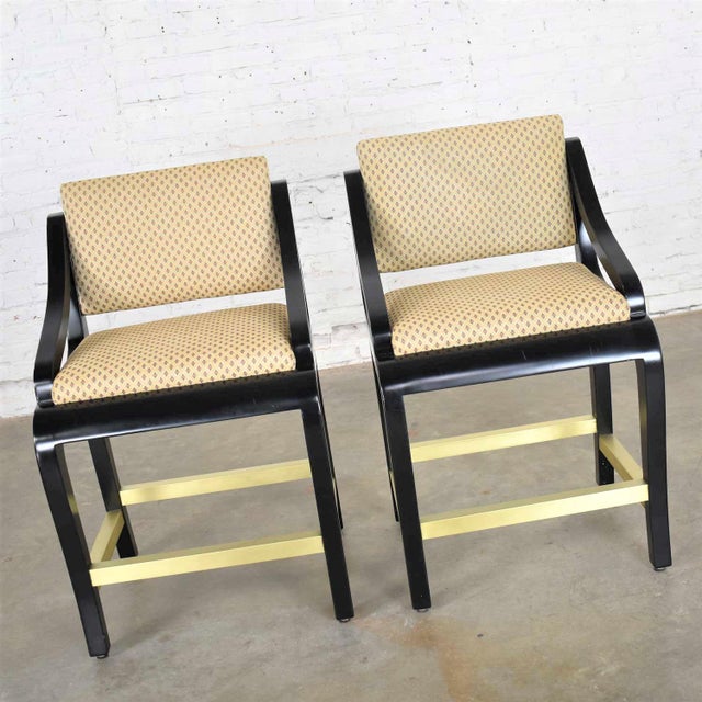 Vintage Modern Black Painted Brass & Upholstered Counter ... (640 x 640 Pixel)