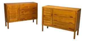 Pierre Gautier-Delaye, French Modern, Pine, Pair of Commodes, France, 1957