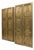 Vintage Hand-Hammered Brass-Clad Double Doors | Architectural Statement Pair 80x36 For Sale
