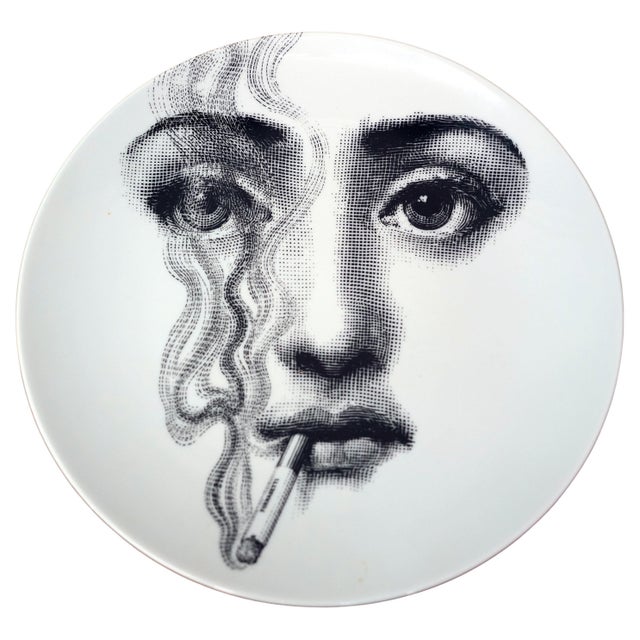 Mid-Century Modern Piero Fornasetti Tema E Variazioni Porcelain Plate 81 For Sale - Image 3 of 6