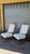Mid-Century Modern Chairs in White Bouclé Fabric and Wood, 1950s, Set of 2 For Sale - Image 4 of 11