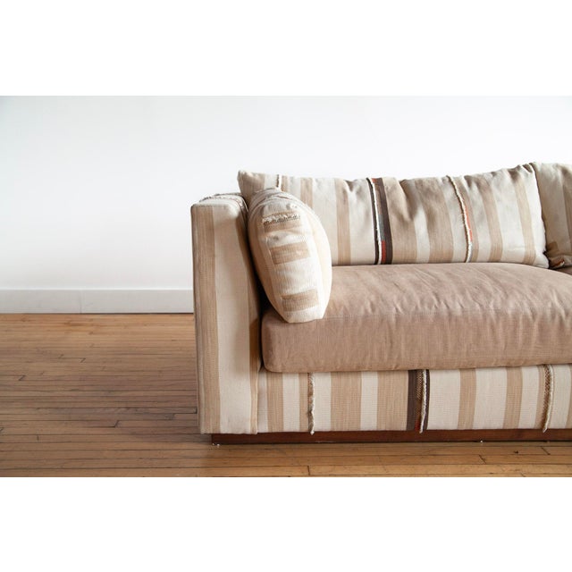 Custom Albuquerque fabric sofa by Ralph Lauren, part of their Desert Modern collection. Ralph Lauren label is present....