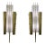 Pair of Italian Wall Sconces in Brass and Lucite, 1960s For Sale