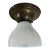 1920s Ribbed Clam Broth Sheffield Style Flushmount Ceiling Light For Sale