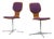 Mid-Century Mahogany Pagholz and Chrome Swivel Dining Chairs from Tacke Sitzmöbel, Germany, 1960s, Set of 2 For Sale