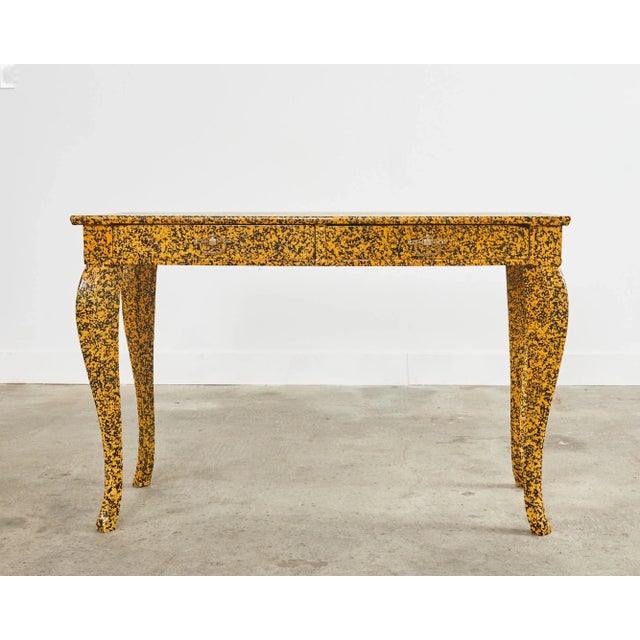 Queen Anne Queen Anne Style Console or Desk Speckled by Ira Yeager For Sale - Image 3 of 13