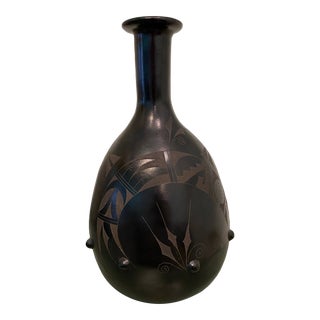 Vintage Mata Pottery Vase Signed P. Mateos For Sale