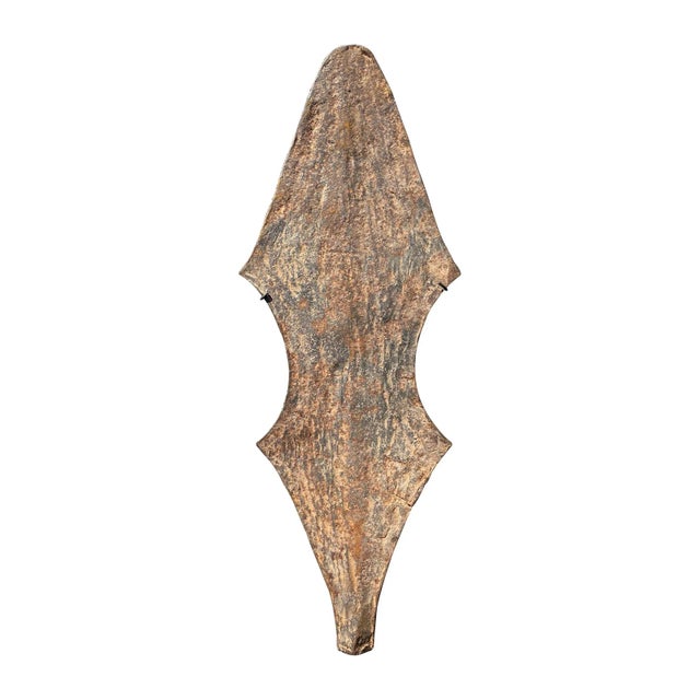 Brown African Wall Mounted Sculptural Iron Currency Forms- a Set of 7 For Sale - Image 8 of 13