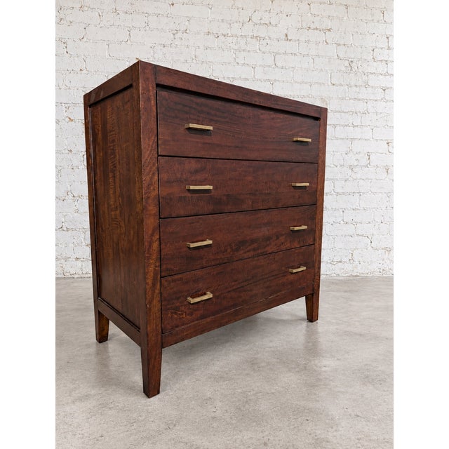 Mid-Century Modern Vintage Crate and Barrel Solid Wood 4 Drawer Dresser/Chest of Drawers With Soft Close Drawers For Sale - Image 3 of 8